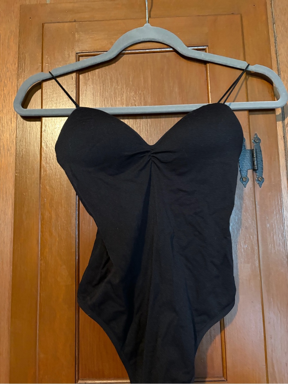 Black Spaghetti Strap Bodysuit